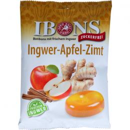 IBONS Ingwer Apfel Zimt o.Zucker Tüte Lutschbonb. 75 g