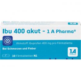 IBU 400 akut-1A Pharma Filmtabletten 10 St.
