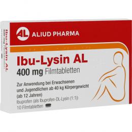Ein aktuelles Angebot für IBU-LYSIN AL 400 mg Filmtabletten 10 St Filmtabletten Schmerzen & Verletzungen - jetzt kaufen, Marke ALIUD Pharma GmbH.
