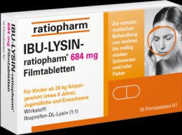 IBU-LYSIN-ratiopharm 684 mg (=400mg Ibuprofen) Filmtabletten 10 St