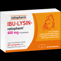 IBU-LYSIN-ratiopharm 684 mg (=400mg Ibuprofen) Filmtabletten 20 St