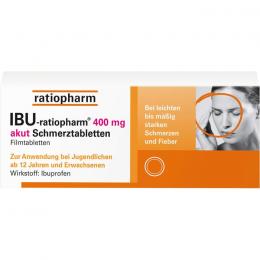 IBU-RATIOPHARM 400 mg akut Schmerztbl.Filmtabl. 10 St.