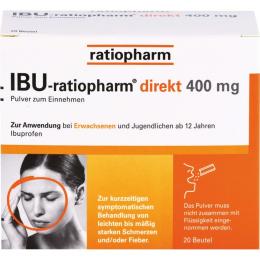 IBU-RATIOPHARM direkt 400 mg Pulver zum Einnehmen 20 St.