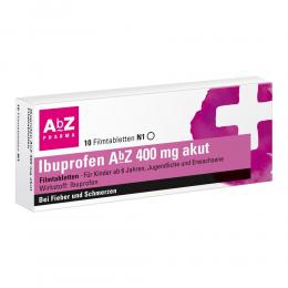 IBUPROFEN AbZ 400 mg akut Filmtabletten 10 St Filmtabletten