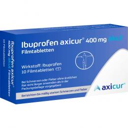 IBUPROFEN axicur 400 mg akut Filmtabletten 10 St Filmtabletten