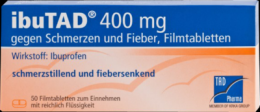 IBUTAD 400 mg gegen Schmerzen und Fieber Filmtabl. 50 St