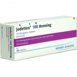 Ein aktuelles Angebot für JODETTEN 100 HENNING 100 St Tabletten Mineralstoffe - jetzt kaufen, Marke Sanofi-Aventis Deutschland GmbH.