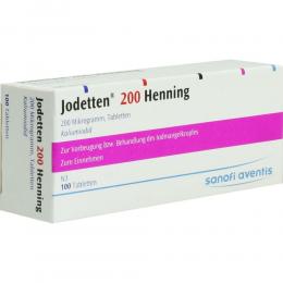 Ein aktuelles Angebot für JODETTEN 200 HENNING 100 St Tabletten Mineralstoffe - jetzt kaufen, Marke Sanofi-Aventis Deutschland GmbH.