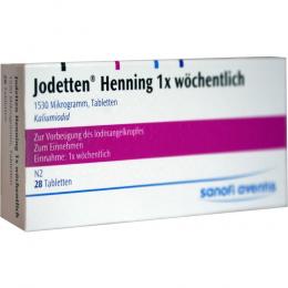 Jodetten Henning 1x wöchentlich 28 St Tabletten