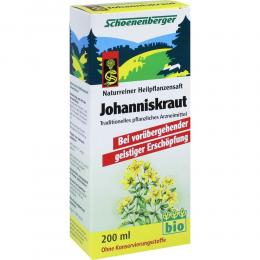 Ein aktuelles Angebot für JOHANNISKRAUT SAFT Schoenenberger 200 ml Saft Nahrungsergänzungsmittel - jetzt kaufen, Marke SALUS Pharma GmbH.