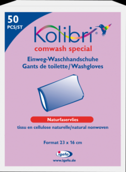 KOLIBRI comwash special Waschhandsch.16x24cm wei 50 St