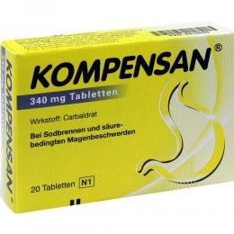 Ein aktuelles Angebot für KOMPENSAN 20 St Tabletten Sodbrennen - jetzt kaufen, Marke Johnson&Johnson GmbH (CHC).