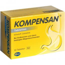 Ein aktuelles Angebot für KOMPENSAN 50 St Tabletten Sodbrennen - jetzt kaufen, Marke Johnson&Johnson GmbH (CHC).