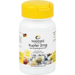 KUPFER 2 mg aus Kupfergluconat Tabletten 100 St Tabletten
