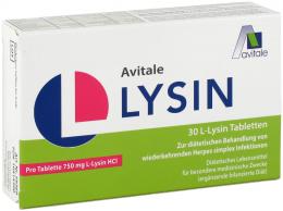 Ein aktuelles Angebot für L-LYSIN 750 mg Tabletten 30 St Tabletten Lippenherpes - jetzt kaufen, Marke Avitale GmbH.