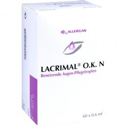 Ein aktuelles Angebot für LACRIMAL O.K. N Augentropfen 60 X 0.6 ml Augentropfen Trockene & gereizte Augen - jetzt kaufen, Marke AbbVie Deutschland GmbH & Co. KG.