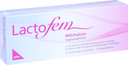 LACTOFEM Milchsure Vaginalzpfchen 14 St