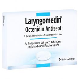 Ein aktuelles Angebot für LARYNGOMEDIN Octenidin Antisept 2,6 mg Lutschtabl. 24 St Lutschtabletten Halsschmerzen - jetzt kaufen, Marke MCM Klosterfrau Vertriebsgesellschaft mbH.