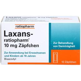 LAXANS-ratiopharm 10 mg Zäpfchen 10 St.