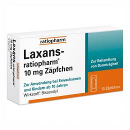 Laxans-ratiopharm 10mg Zäpfchen 10 St Suppositorien