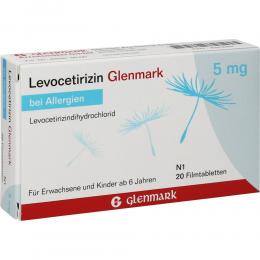 LEVOCETIRIZIN Glenmark 5 mg Filmtabletten 20 St Filmtabletten