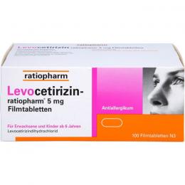 LEVOCETIRIZIN-ratiopharm 5 mg Filmtabletten 100 St.