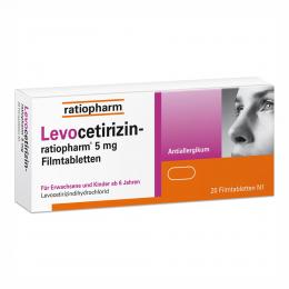 LEVOCETIRIZIN-ratiopharm 5 mg Filmtabletten 100 St Filmtabletten