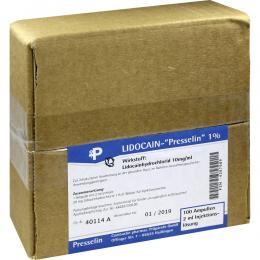 Ein aktuelles Angebot für LIDOCAIN PRESSELIN 1% Injektionslösung 100 X 2 ml Injektionslösung Schmerzen & Verletzungen - jetzt kaufen, Marke Combustin Pharmazeutische Präparate GmbH.