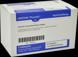 LIDOCAIN PRESSELIN 1% Injektionslsung 50X2 ml