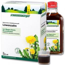 LÖWENZAHN SAFT Schoenenberger Heilpflanz.Säfte 3 X 200 ml Saft