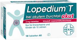 Ein aktuelles Angebot für Lopedium T akut Hexal 10 St Tabletten Durchfall - jetzt kaufen, Marke Hexal AG.
