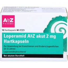 LOPERAMID AbZ akut 2 mg Hartkapseln 10 St.