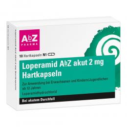 LOPERAMID AbZ akut 2 mg Hartkapseln 10 St Hartkapseln