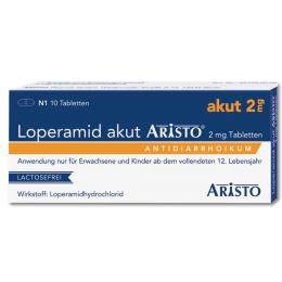 LOPERAMID akut Aristo 2 mg Tabletten 10 St Tabletten