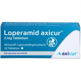 LOPERAMID axicur 2 mg Tabletten 10 St.