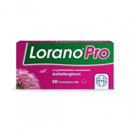 Lorano® Pro bei Allergie – Die Allergietabletten für alle Heuschnupfen-Symptome 50 St Filmtabletten