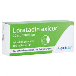 LORATADIN axicur 10 mg Tabletten 100 St Tabletten