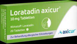 LORATADIN axicur 10 mg Tabletten 20 St