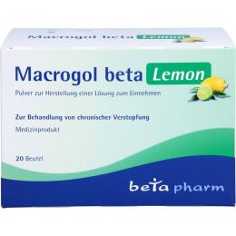 MACROGOL beta Lemon Plv.z.Her.e.Lsg.z.Einnehmen 20 St.