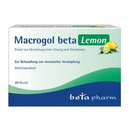 MACROGOL beta Lemon Plv.z.Her.e.Lsg.z.Einnehmen 20 St Pulver zur Herstellung einer Lösung zum Einnehmen