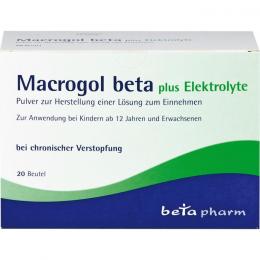 MACROGOL beta plus Elektrolyte Plv.z.H.e.L.z.Einn. 20 St.