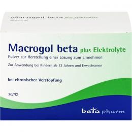 MACROGOL beta plus Elektrolyte Plv.z.H.e.L.z.Einn. 30 St.