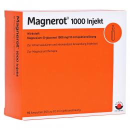 Ein aktuelles Angebot für MAGNEROT 1000 Injekt Ampullen 10 X 10 ml Ampullen Nahrungsergänzungsmittel - jetzt kaufen, Marke Wörwag Pharma GmbH & Co. KG.