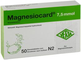 Ein aktuelles Angebot für Magnesiocard 7.5 mmol Brausetabletten 50 St Brausetabletten Mineralstoffe - jetzt kaufen, Marke Verla-Pharm Arzneimittel GmbH & Co. KG.