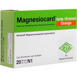 Ein aktuelles Angebot für Magnesiocard forte 10 mmol Orange 20 St Pulver zur Herstellung einer Lösung zum Einnehmen Mineralstoffe - jetzt kaufen, Marke Verla-Pharm Arzneimittel GmbH & Co. KG.