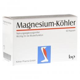 Ein aktuelles Angebot für Magnesium-Köhler 1 X 60 St Kapseln Mineralstoffe - jetzt kaufen, Marke Köhler Pharma GmbH.