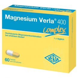 Ein aktuelles Angebot für Magnesium Verla 400 60 St Kapseln Mineralstoffe - jetzt kaufen, Marke Verla-Pharm Arzneimittel GmbH & Co. KG.