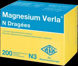 Ein aktuelles Angebot für Magnesium Verla N Dragées 200 St Tabletten magensaftresistent Mineralstoffe - jetzt kaufen, Marke Verla-Pharm Arzneimittel GmbH & Co. KG.
