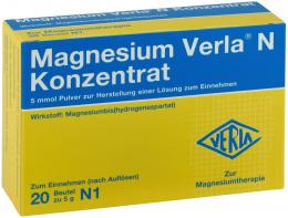 Magnesium Verla N Konzentrat 20 St Pulver zur Herstellung einer Lösung zum Einnehmen