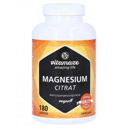 Ein aktuelles Angebot für MAGNESIUMCITRAT 360 mg vegan Kapseln 180 St Kapseln Multivitamine & Mineralstoffe - jetzt kaufen, Marke Vitamaze GmbH.